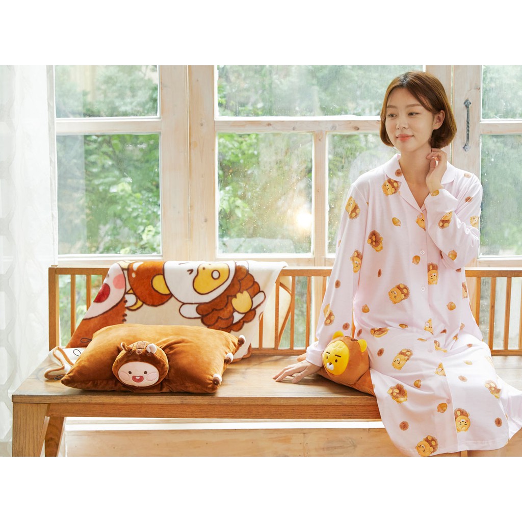 Đệm Ngồi Autumn Story Apeach Kakao Friends 44x44x12.5cm - Màu Nâu