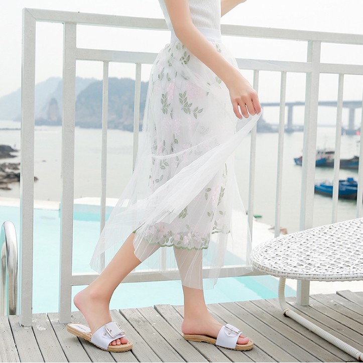 Chân Váy Ren Xòe Hoa Ba Lớp vintage dễ thương VAY70