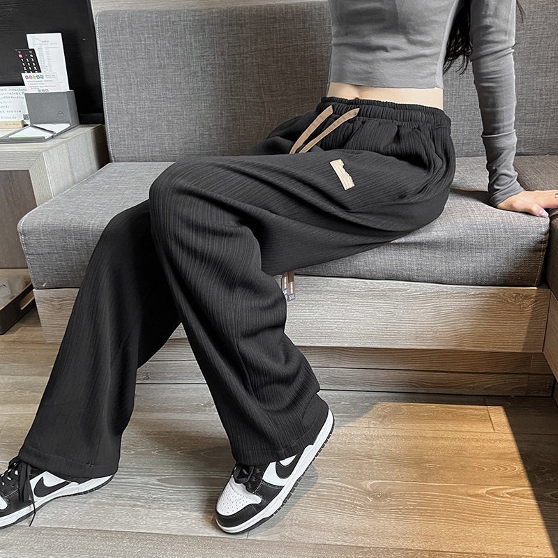 Quần Dài Lưng Cao Ống Rộng Phong Cách Hàn Quốc Mới 2022 Cho Nữ