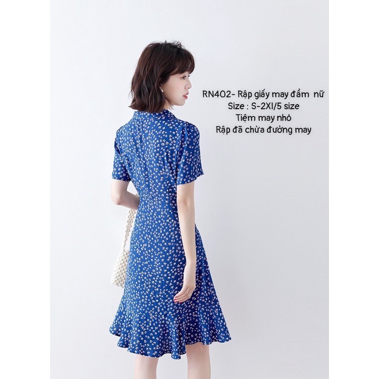 RN402_Rập giấy may đầm đuôi cá nữ