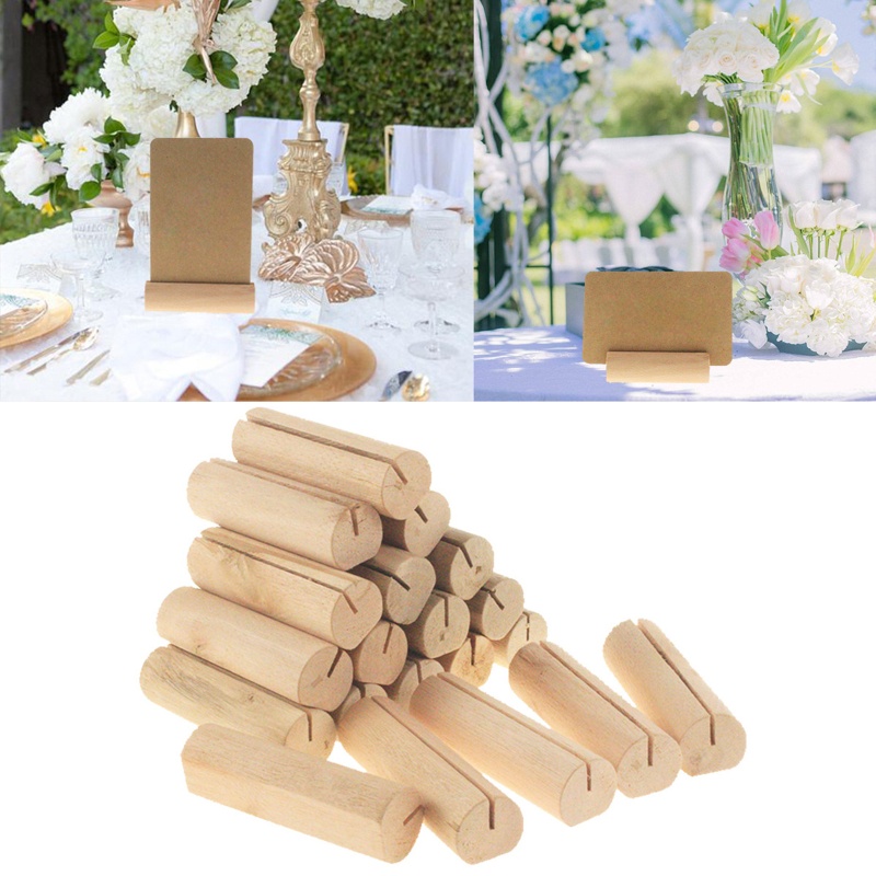 Set 20 Giá Đỡ Thẻ Số Bàn Bằng Gỗ Cho Tiệc Cưới/Tiệc Tùng