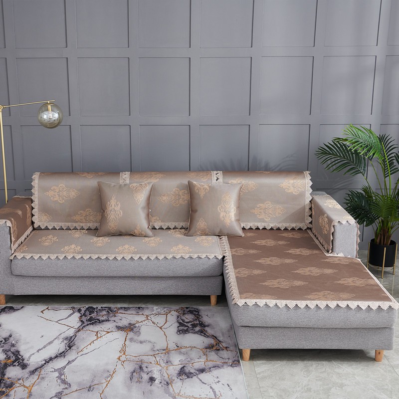 Thảm ghế sofa lụa ren hiện đại đơn giản phong cách Châu Âu phù hợp cho mùa hè