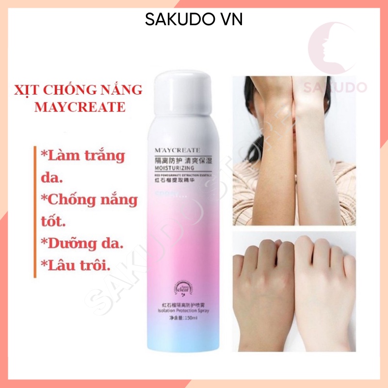 Kem chống nắng body dạng xịt nâng tông da, tệp da, chống nước hiệu quả SKD015