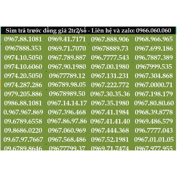 SIM SỐ ĐẸP - CƠN BÃO THANH LÝ