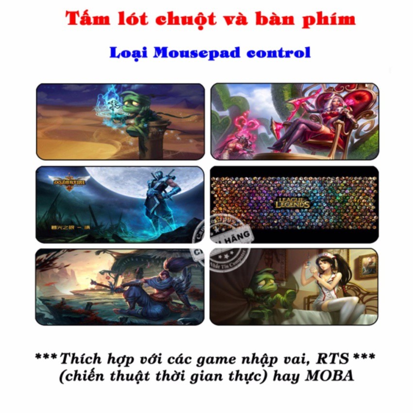 Tấm lót chuột và bàn phím chơi game NTC Loại Mousepad Control