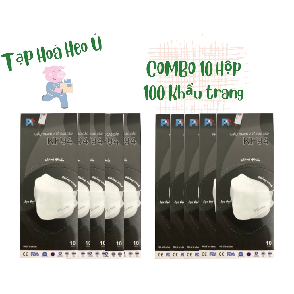 [COMBO 10 HỘP 100 CÁI] Khẩu Trang KF94 Hàn Quốc 4 Lớp Kháng Khuẩn CHÍNH HÃNG