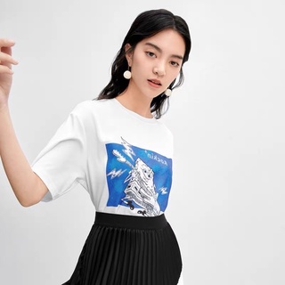 Áo thun trắng hoạ tiết Eifini