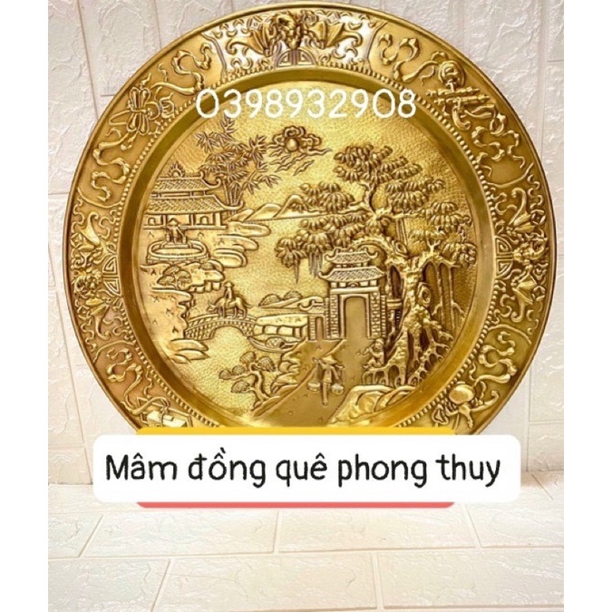 MÂM ĐỒNG QUÊ KÍCH THƯỚC 53 cm. CHẤT LIỆU BẰNG ĐỒNG 100%