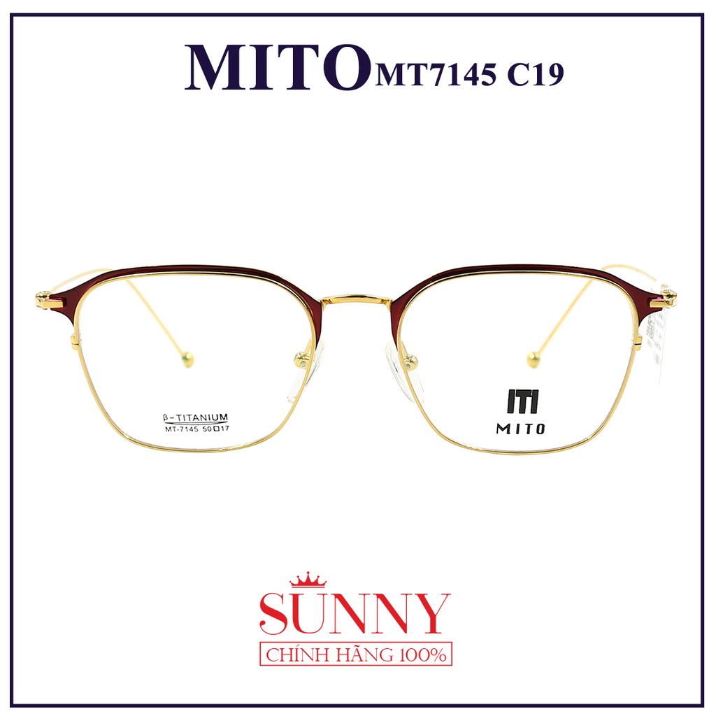 MT7145  - Gọng kính Mito unisex (nhiều màu) chính hãng Italia - - kèm tem chống hàng giả do bộ công an cấp
