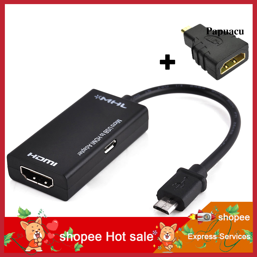 ANDROID SAMSUNG Đầu Chuyển Đổi Papuacu S2 Mhl Micro Usb Sang 1080p Hdmi-compatible Huawei