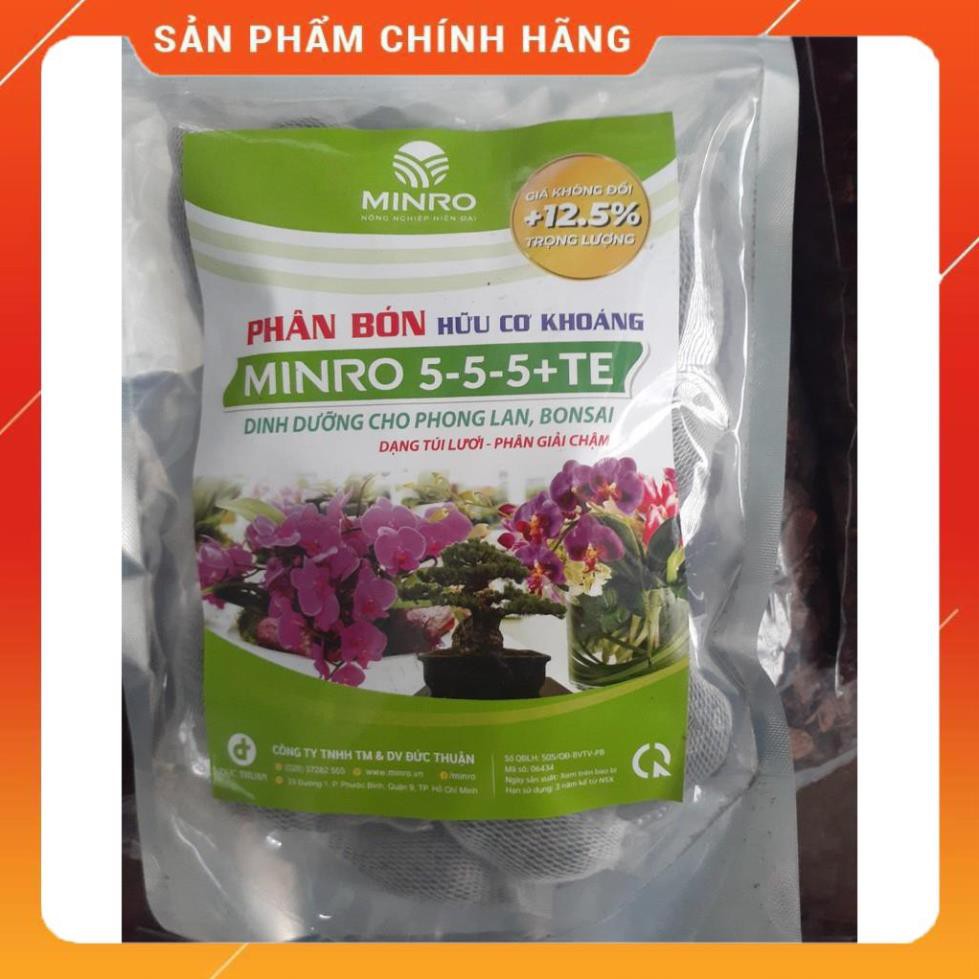 Phân bón hữu cơ khoáng Minro 5-5-5 gói 400gram