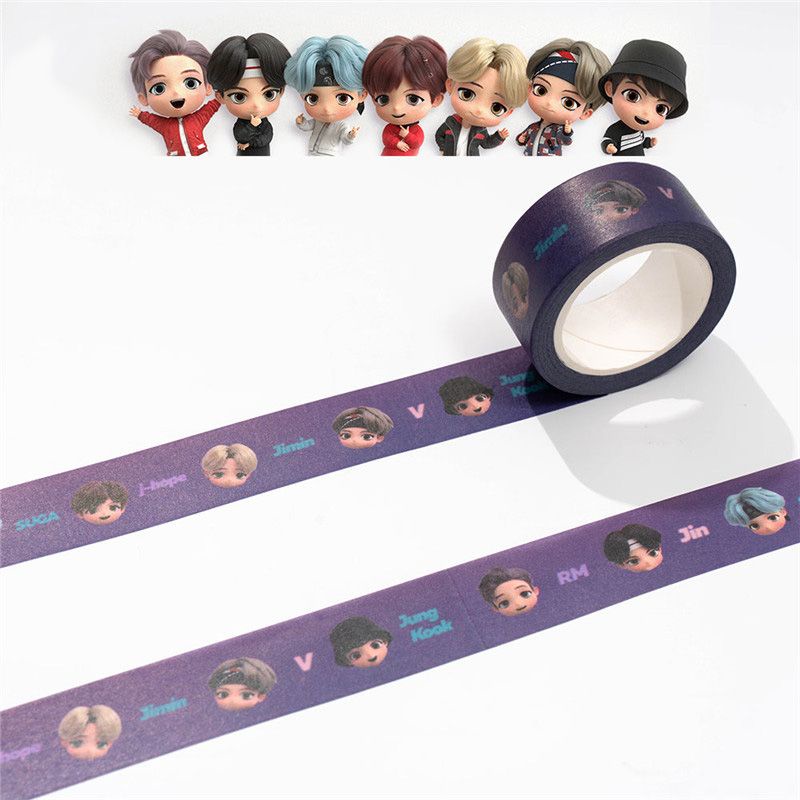 Cuộn băng keo chibi BTS Mic drop