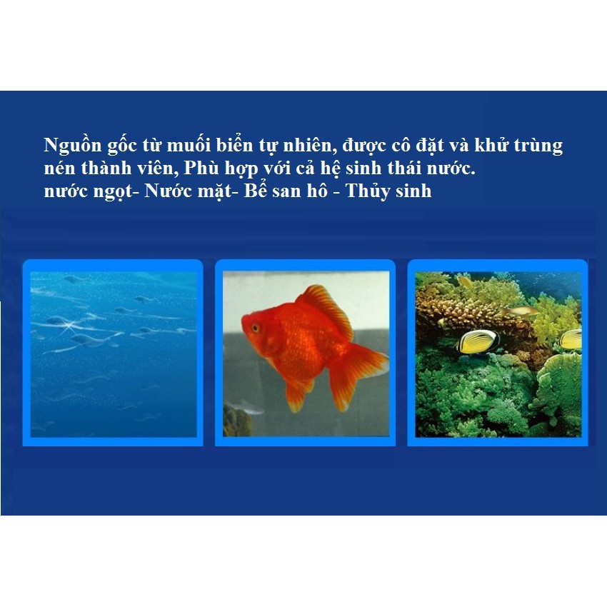 Muối khoáng nén viên 4 màu khử trùng nước