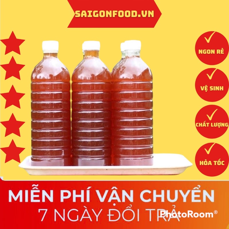 Mật Ong Hoa Cafe Nguyên Chất Đắk Lắk chai 1 lít cam kết 100% sạch an toàn, đồ ăn vặt Sài Gòn ngon bổ rẻ | SaiGonFood