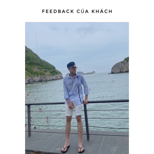 Quần Short Nam Trắng Vải Tây Âu Cạp Nút Thoáng Mát Đi Biển Phong Cách Hàng Quốc-QD05