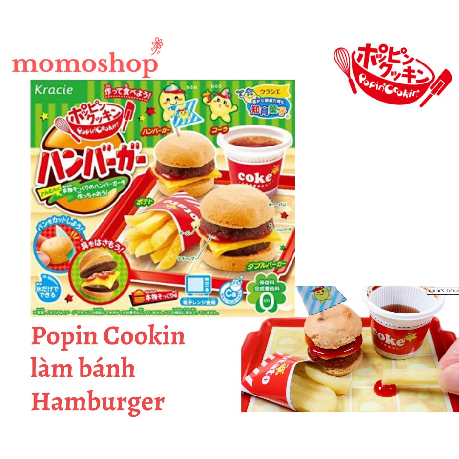 Popin Cookin Bộ làm Bánh Kẹp Hamburger - Đồ Chơi Nấu Ăn Tự Làm Bánh Hamburger Nhật Bản