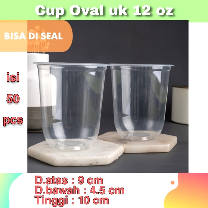 Bộ 50 miếng kính nhựa OVAL UK 12 OZ dùng cho cửa sổ