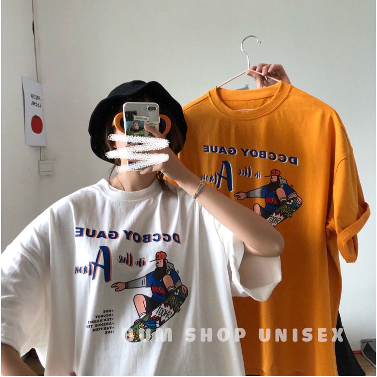 Áo Phông From Rộng In Hình DC Boy💖 FREESHIP 💖 Áo Thun Ngắn Tay Unisex Nam Nữ Không Cổ - Áo Thun Tay Lỡ Form Rộng 4 Màu | BigBuy360 - bigbuy360.vn