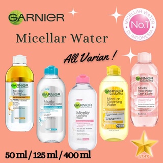 Image of ORIGINAL Garnier Micellar Water Pink Sensitive / Biru / Salicylic Blue / Biphase Kuning 50 / 125 / 400 ML