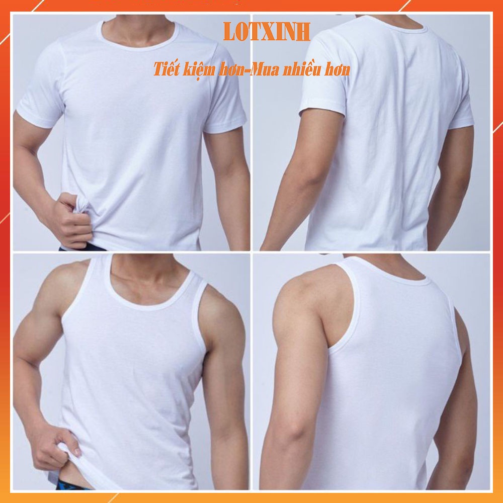 [TÚI 2] Áo Lót Nam LEDATEX Cotton 3 Lỗ và Có Tay Mặc Ở Nhà , Áo Đông Xuân Nam Cộc Tay Bộ Đội Trắng Đẹp Hàng Loại 1