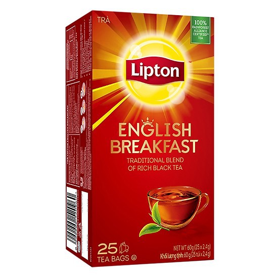 Trà Lipton English Breakfast (Hộp 2.4G x 25 Gói)