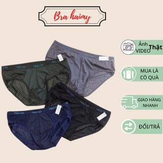 [CÓ VIDEO THẬT]Quần lót nam tam giác Muji nhật lưới,Quần sịp nam thông hơi thoáng khí kháng khuẩn,