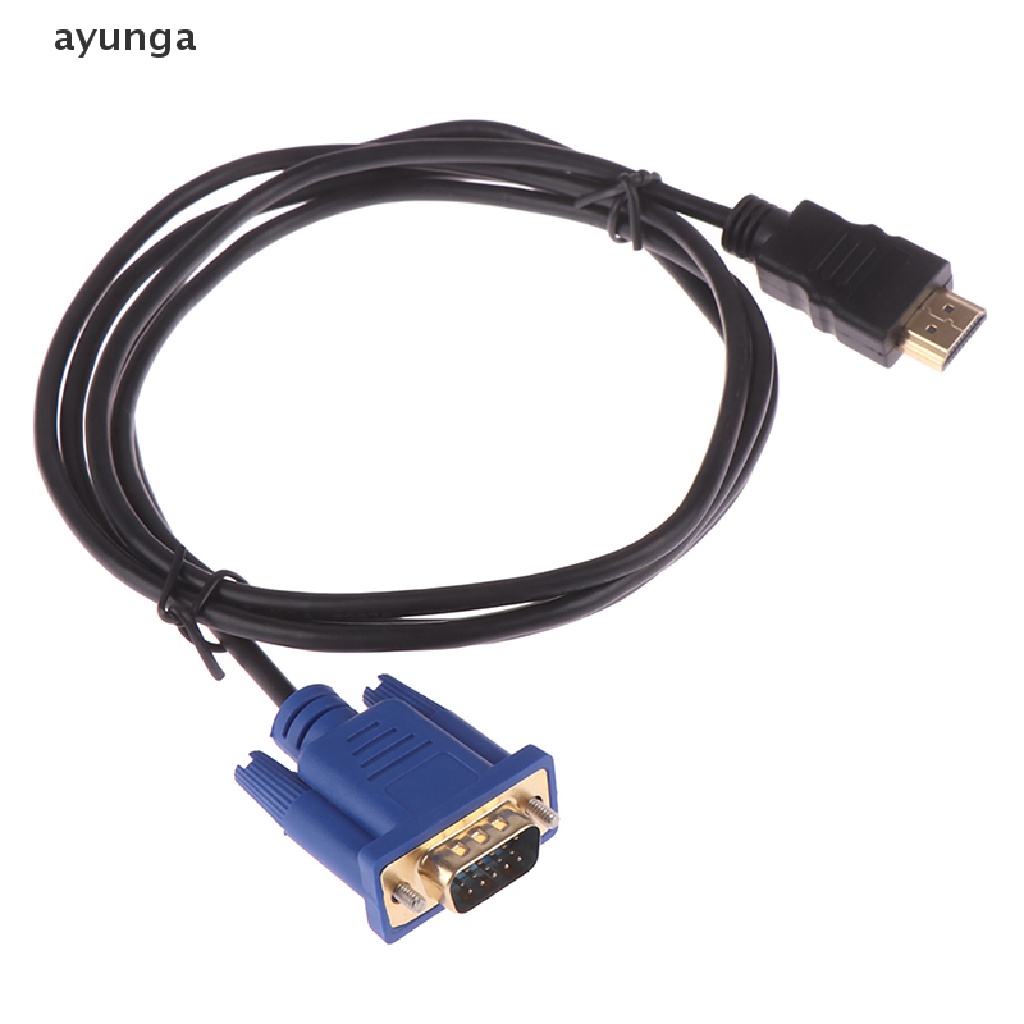 6FT hdmi gold male to vga hd-15 male 15pin adapter cable 1.8m 1080p [new]