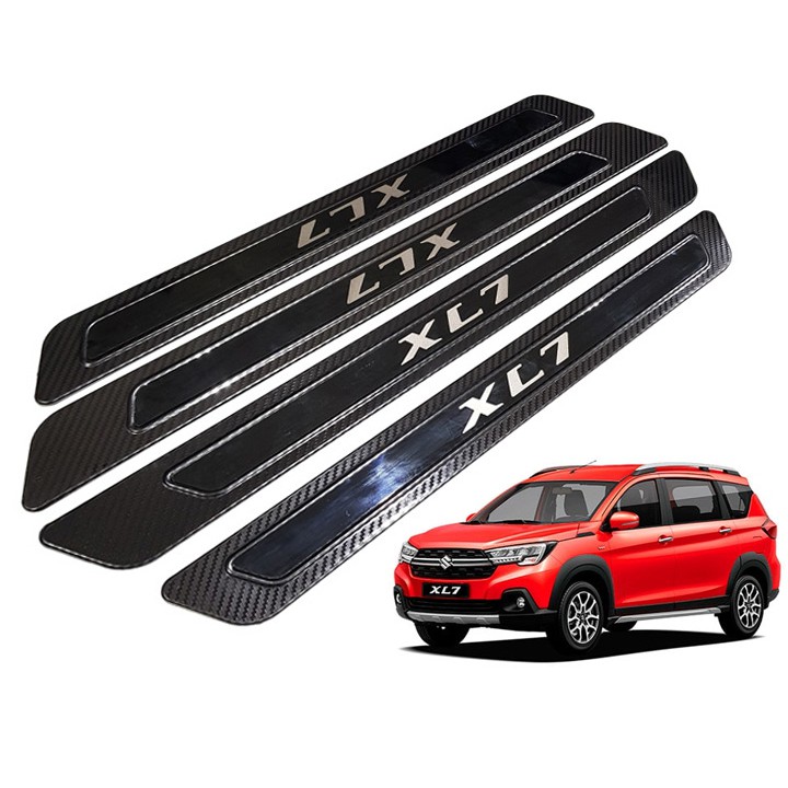 [Hàng mới về] Bộ Ốp bậc cửa, Nẹp bước chân Carbon dành cho xe Suzuki XL7