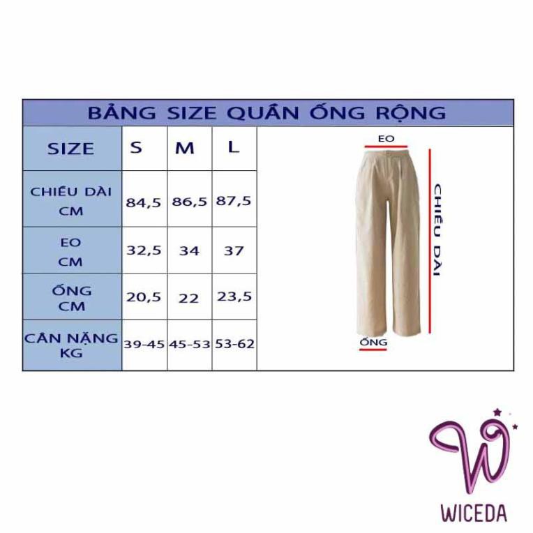 [Quà tặng dây buộc tóc Hàn Quốc]Quần ống rộng suông dài, quần đũi nữ chất nhẹ thoáng mát WICEDA QD520 ་ ྇