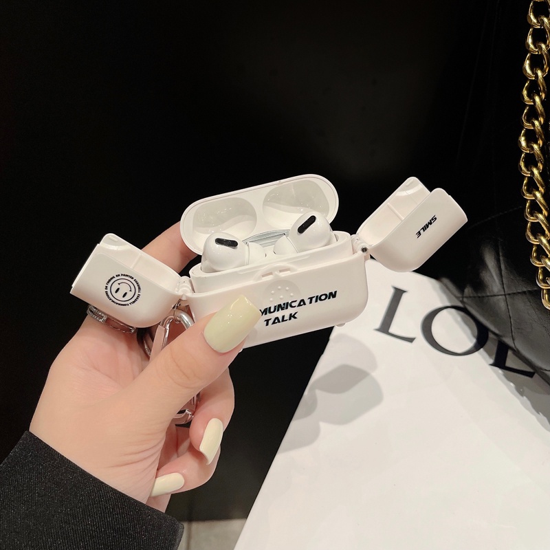 Vỏ Bảo Vệ Hộp Sạc Tai Nghe Airpods 3 Airpods 2 Airpods 2nd gen 1 / 2 Pro Mềm Hình Mặt Cười Dễ Thương