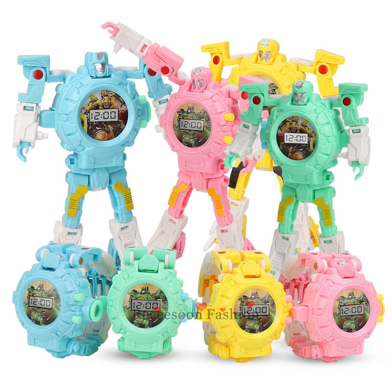 Đồng hồ đeo tay chiếu hình robot biến hình sáng tạo cho bé trai | BigBuy360 - bigbuy360.vn