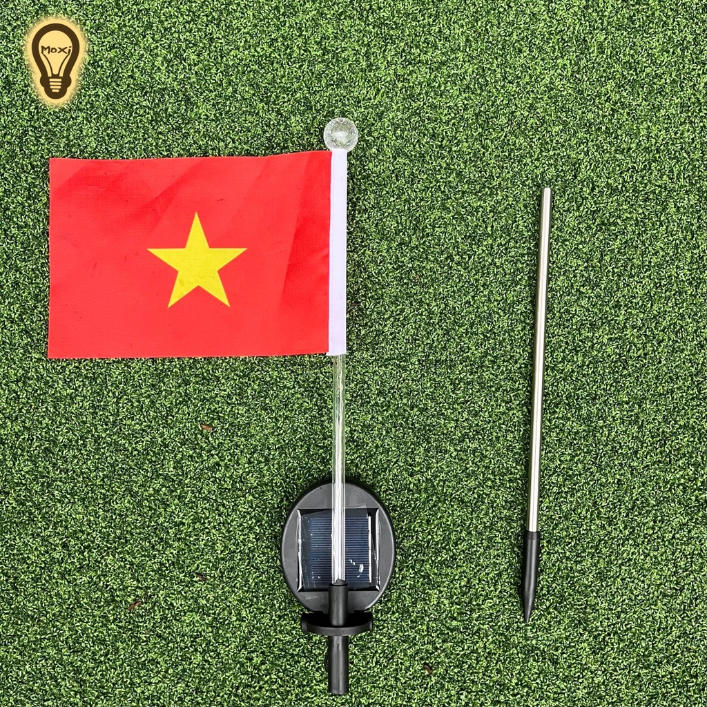 Đèn LED NĂNG LƯỢNG MẶT TRỜI Lá cờ tổ quốc trang trí DECOR ngoài trời sân vườn , ban công, lễ tết, hội nghị MOXI.