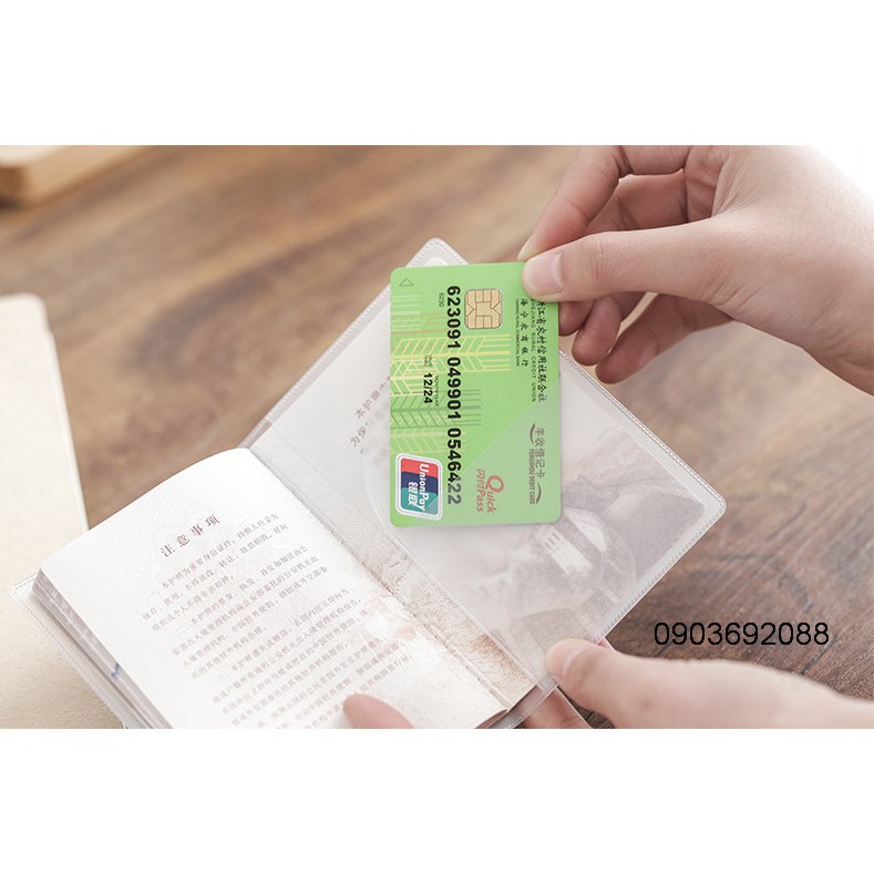 Bao vỏ bọc hộ chiếu / passport trong suốt nhựa PVC loại dày siêu tốt - siêu bền - giá tốt