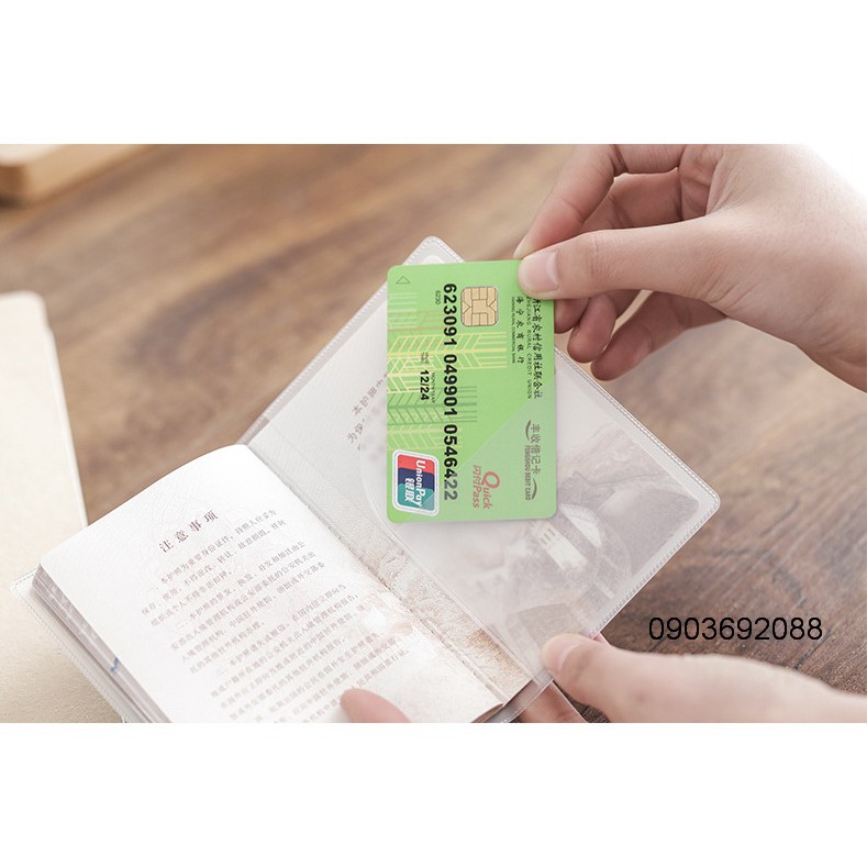 Bao vỏ bọc passport trong suốt nhựa PVC loại dày siêu tốt - siêu bền - giá tốt