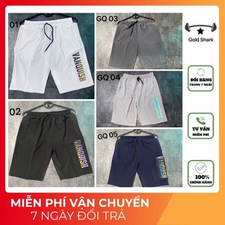 Quần Short thể thao nam Vanquish tập gym, chơi thể thao, logo phản quang 7 màu