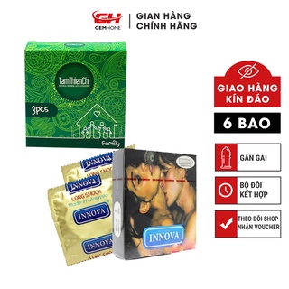 Bao Cao Su innova gân gai giúp + bcs mỏng tâm thiện chí GEMHOME
