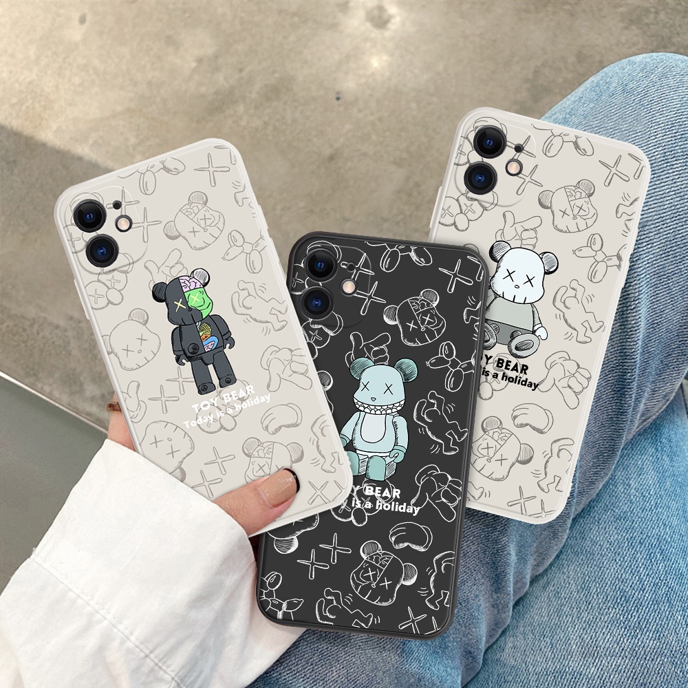 Ốp điện thoại hình gấu Cho Tương thích cho iphone 11 Pro Max XR XS MAX X 13 Pro Max 6S 6 8 7 Plus 12 Pro Max 13 Mini SE