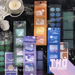 Sticker Bầu Trời 💖 Bộ 6 Tấm Sticker Dán Infeel.Me - Moon Song Hình Dán Trang Trí Sổ Phụ Kiện Bullet Journal