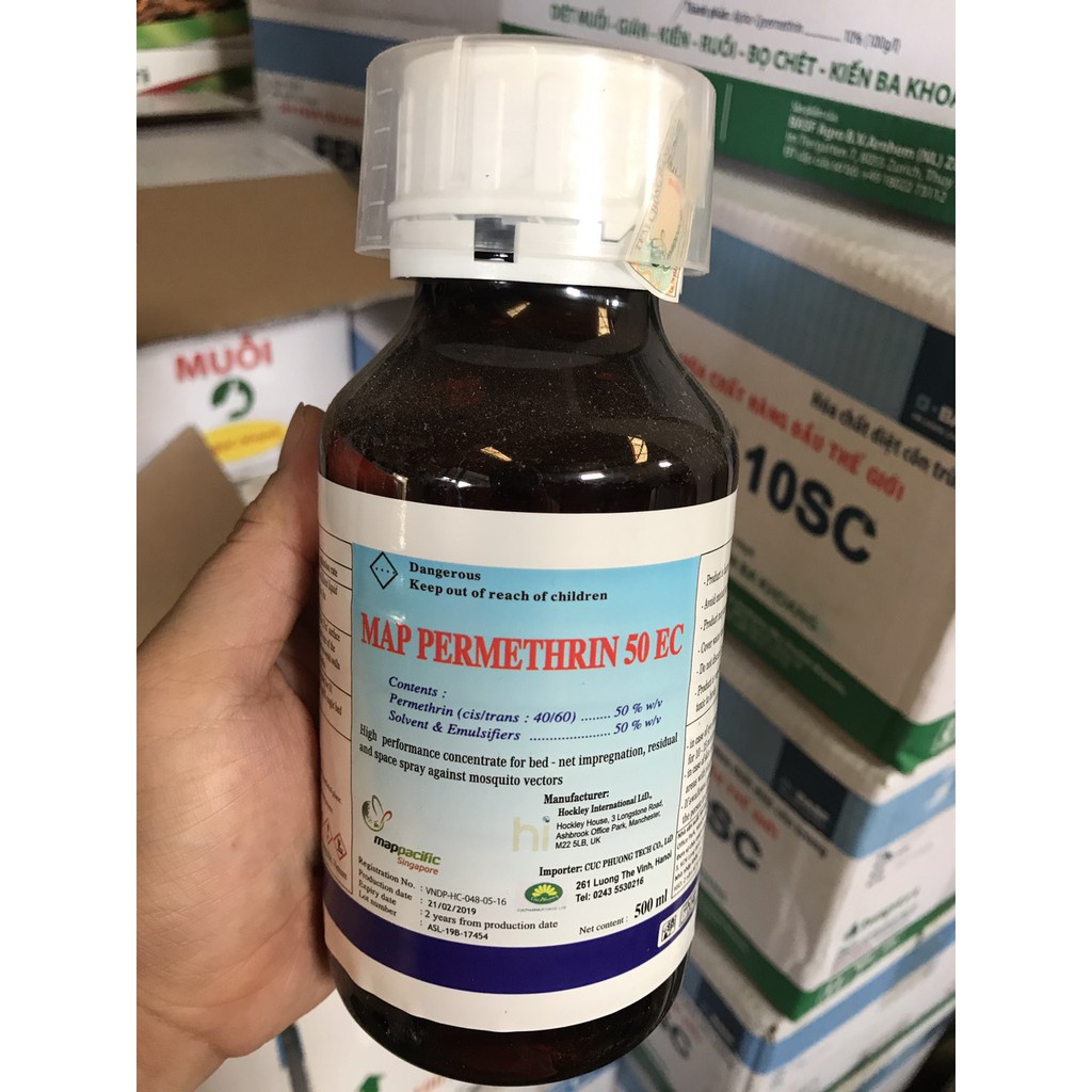 Thuốc muỗi Map Permethrin 50EC chai 500ml