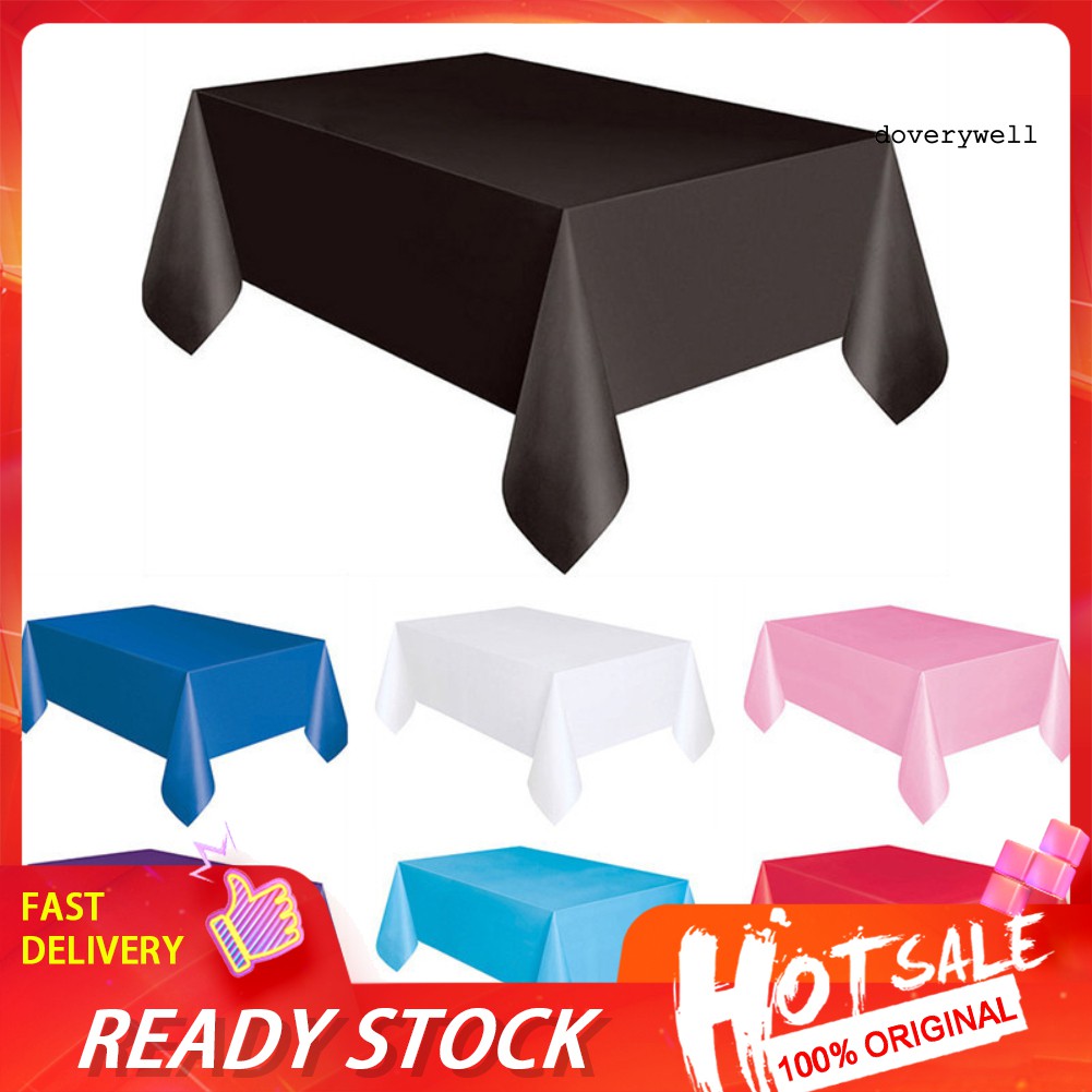 Khăn Trải Bàn Hình Chữ Nhật Màu Trơn Dùng Để Trang Trí Tiệc