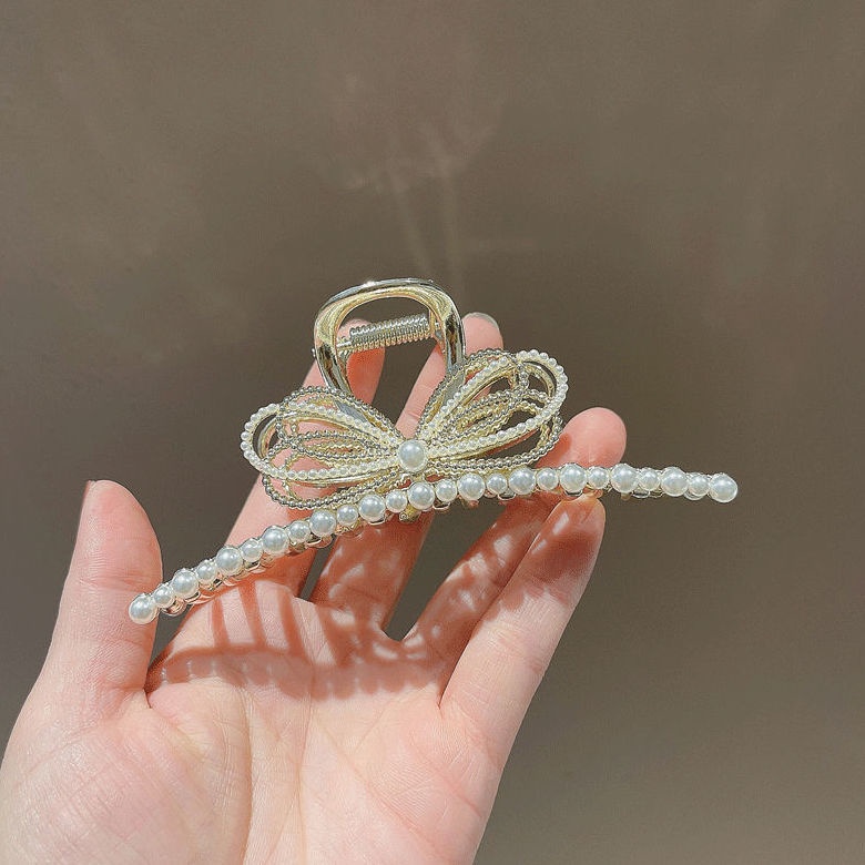 Kẹp Tóc Hình Nơ Bằng Kim Loại Thời Trang Hàn Quốc Cho Nữ