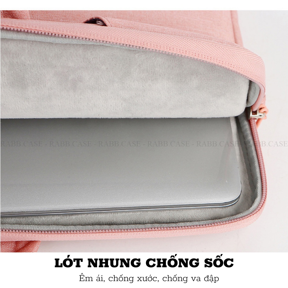 Túi đựng chống sốc dành cho Macbook, Laptop - Cặp đựng Macbook chống nước, lót nhung chống sốc nhiều ngăn siêu bền