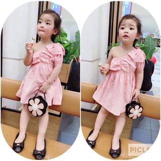 váy lệch vai cho bé