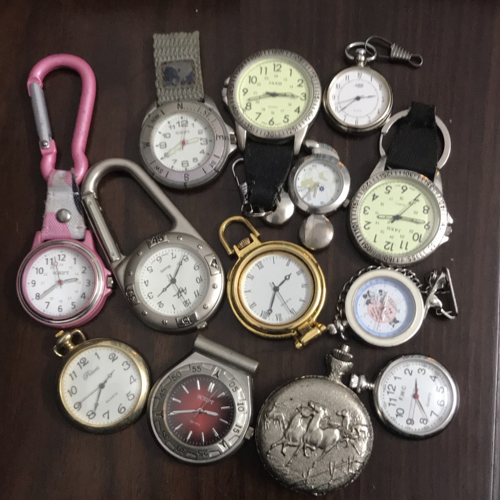Đồng hồ bỏ túi si Nhật unisex dạng quả quýt, móc khóa, pocket watch chạy pin/cơ đa dạng mẫu mã, thương hiệu 2hand link 2