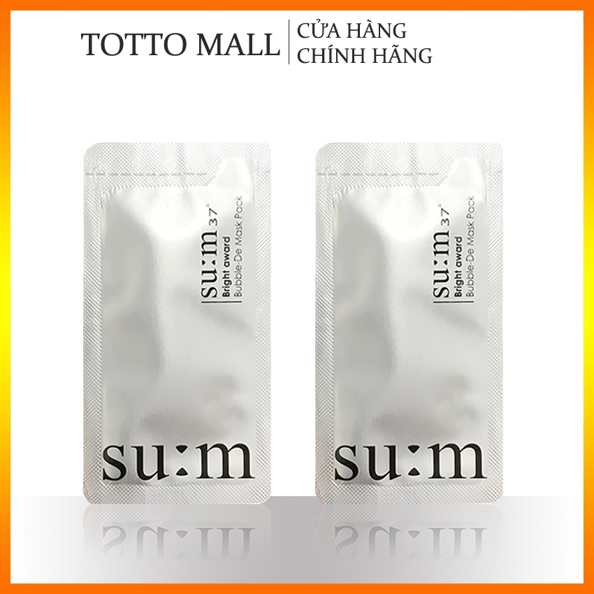 Mặt nạ sủi bọt Sum 4.5ml/gói  - Mặt nạ thải độc Sum 37 - Mặt nạ thải độc Su:m37 mặt nạ sủi bọt trắng đen Sum - Mặt nạ sủ