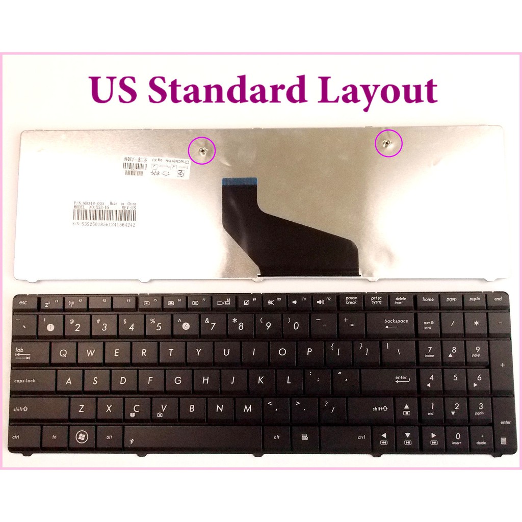 BÀN PHÍM LAPTOP ASUS X53 X53Z X53U K53 K53U K53S A53SV CÁP THẲNG