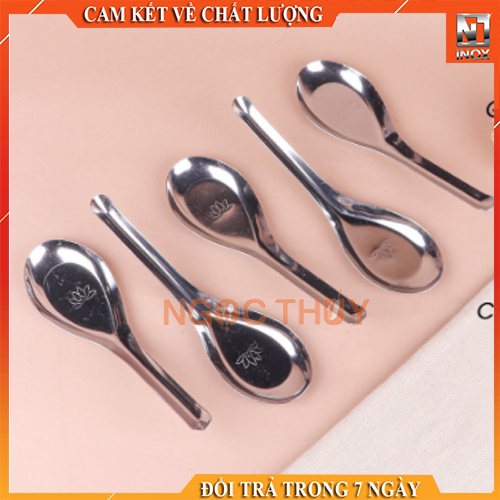 Bộ 10 muỗng ăn cơm/phở inox (canh vuông)