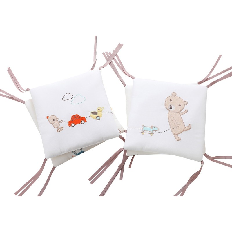 6 Gối Chặn Cũi Em Bé Bằng Cotton Mềm Mại