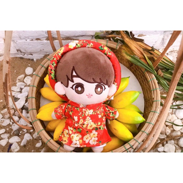 Áo dài mấn cho doll 20cm