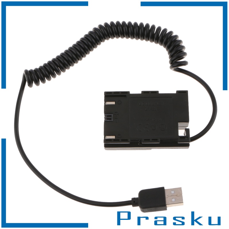 [PRASKU]LP-E6 Battery DC Coupler DR-E6 for Canon 5D 7D 6D 60D 80D 70D Power Supply